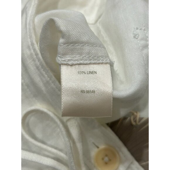 Tommy Bahama NWT White Linen Blend Pants Size 10 Relaxed Fit Drawstring Waist - Picture 8 of 11